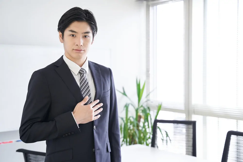 Japanese salaryman in an office